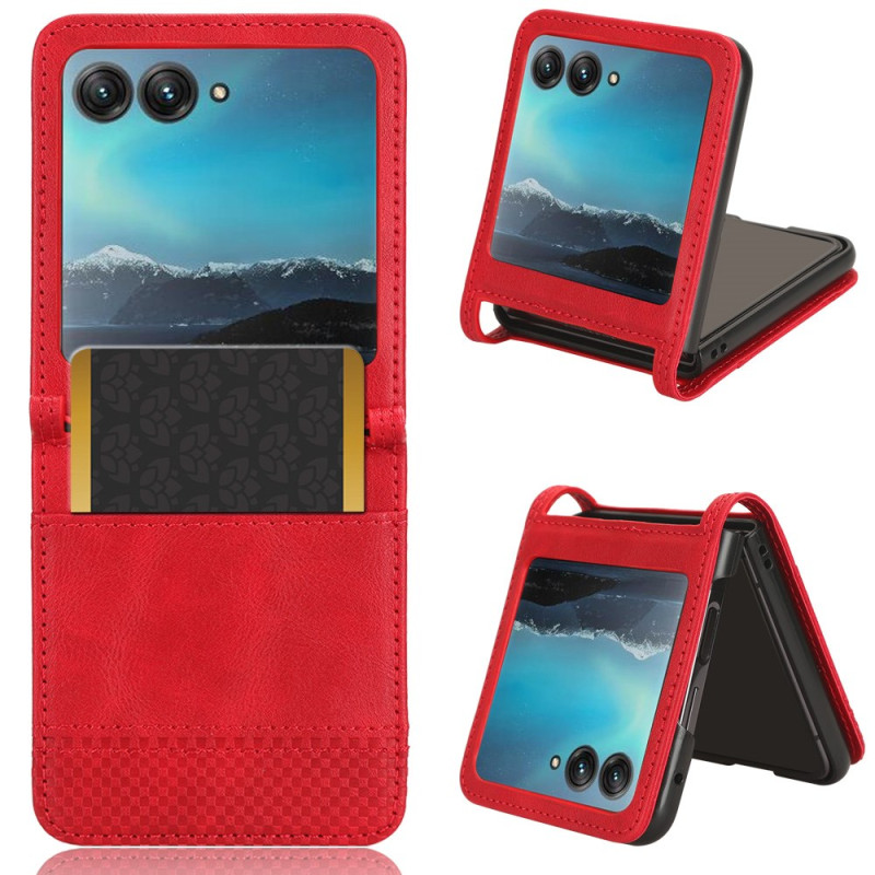 Coque Motorola Razr 40 Ultra 5G Effet Vintage Porte-Carte