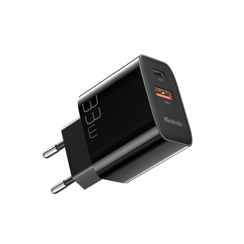 Carregador para telemóvel MCDODO PD33W USB-A + Type-C de saída dupla rápida