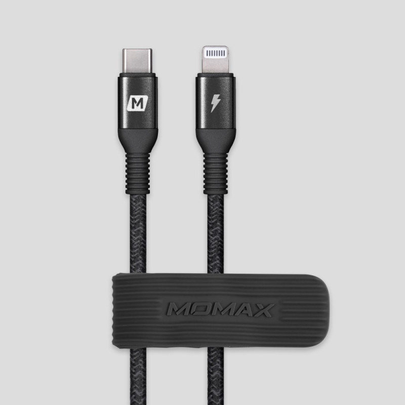 Cabo de carregamento rápido e transferência de dados MOMAX 2,2 m Lightning para USB-C