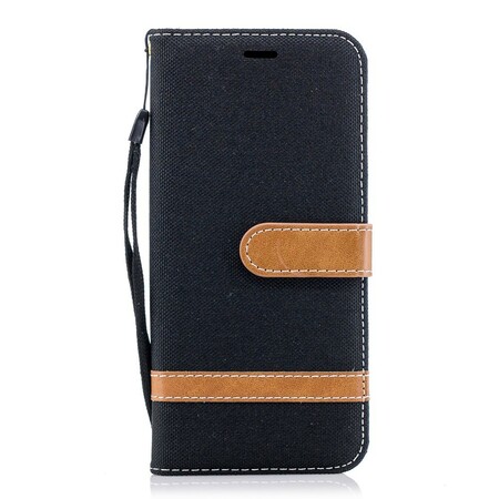 Samsung Galaxy S9 Capa de tecido e efeito pele com alça