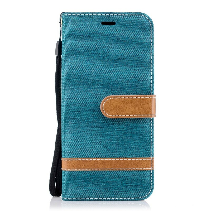 Samsung Galaxy S9 Capa de tecido e efeito pele com alça Samsung Galaxy S9 Capa de tecido e efeito pele com alça