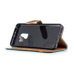Samsung Galaxy S9 Capa de tecido e efeito pele com alça Samsung Galaxy S9 Capa de tecido e efeito pele com alça
