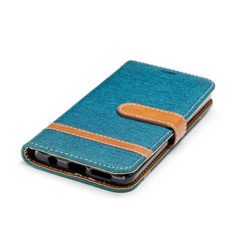 Samsung Galaxy S9 Capa de tecido e efeito pele com alça Samsung Galaxy S9 Capa de tecido e efeito pele com alça