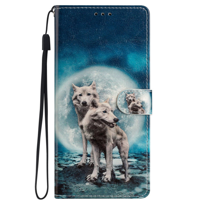 Capa para Samsung Galaxy S24 Plus 5G com duas alças para lobos