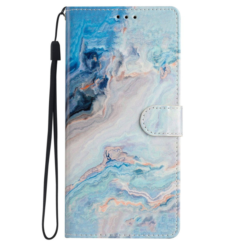 Capa para Samsung Galaxy S24 Plus 5G Azul mármore com fita adesiva