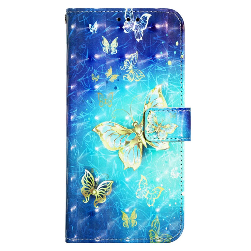 Capa para Samsung Galaxy A25 5G Gold Butterfly Strap