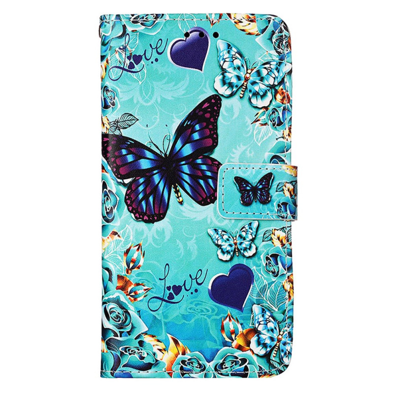 Capa com fita adesiva para Samsung Galaxy A25 5G Butterfly and Hearts