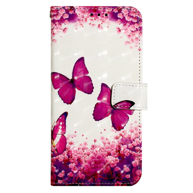 Capa para Samsung Galaxy A25 5G Rosa com Borboletas