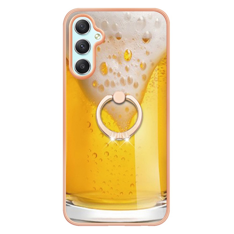 Capa para telemóvel Samsung Galaxy A25 5G com suporte para anel de cerveja