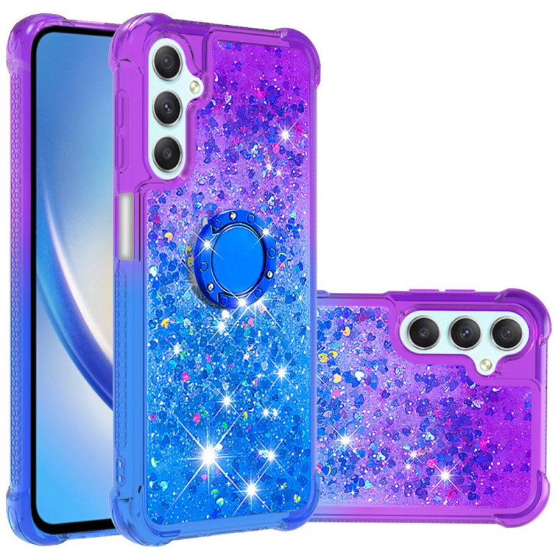 Capa brilhante para Samsung Galaxy A25 5G / A24 4G com suporte rotativo