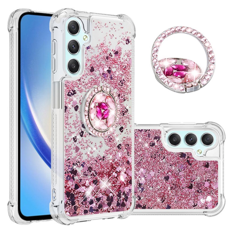 Capa para Samsung Galaxy A25 5G / A24 4G Brilho e anel - Suporte rotativo