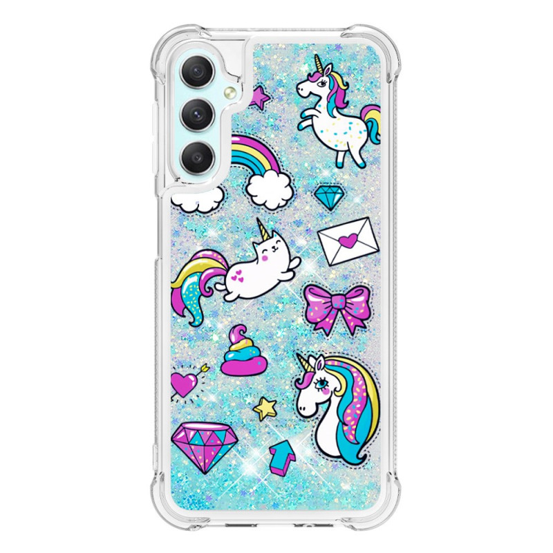 Capa Samsung Galaxy A25 5G / A24 4G Glitter com Unicórnios