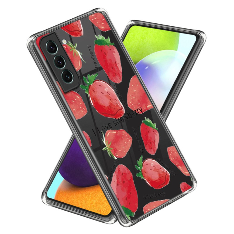Capa com padrão para Samsung Galaxy S24 Plus Strawberries