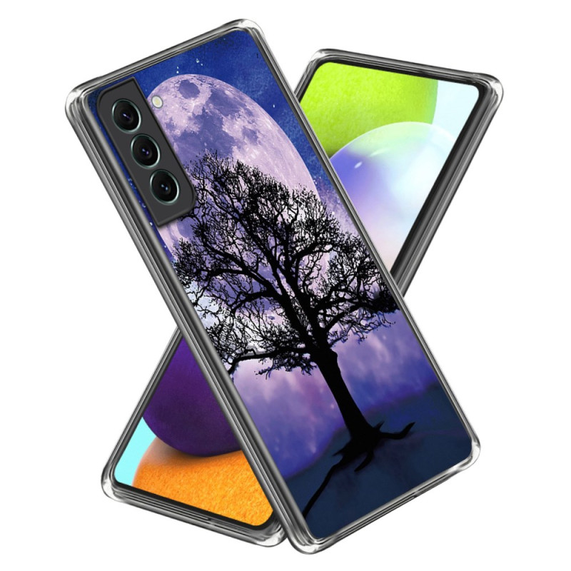 Capa de árvore e lua para Samsung Galaxy S24 Plus 5G