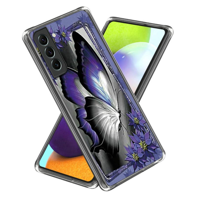 Capa borboleta 5G para Samsung Galaxy S24 Plus Roxo