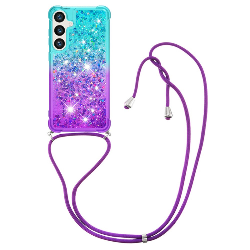 Capa com cordão para Samsung Galaxy S24 Plus 5G Intense Glitter