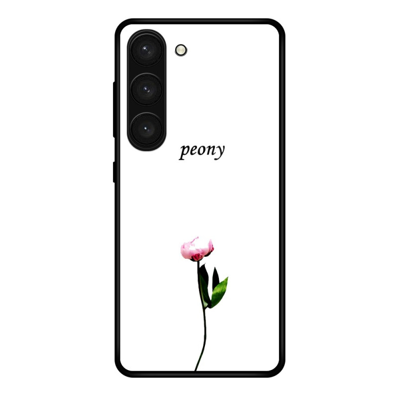 Capa de vidro Peony para Samsung Galaxy S24 Plus 5G Hardcover