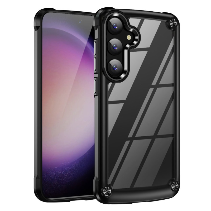 Capa para Samsung Galaxy S24 Plus 5G com moldura de protecção para lente
 antiderrapante