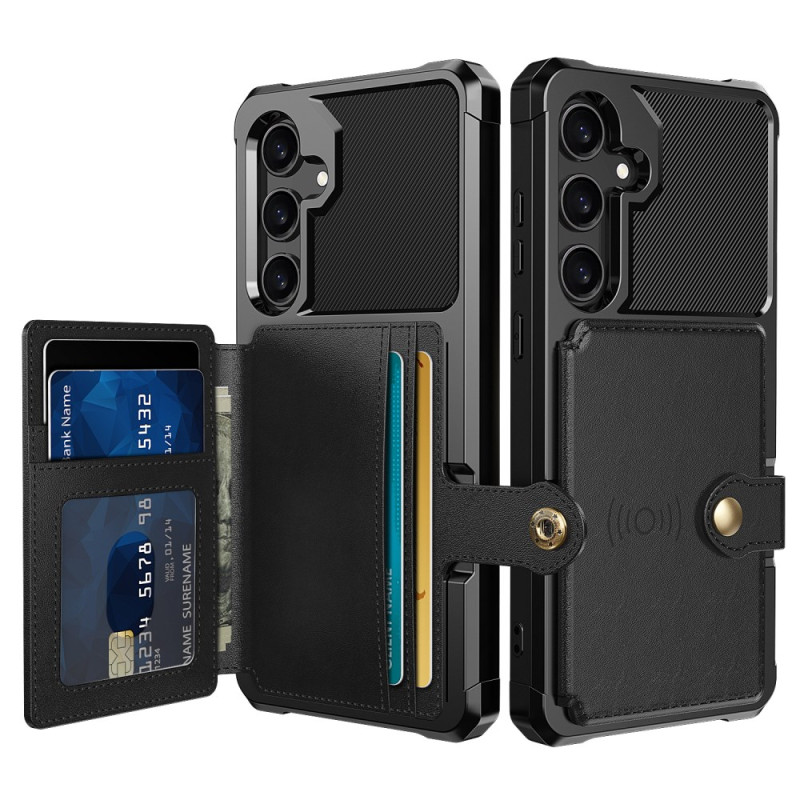 Capa magnética para Samsung Galaxy S24 Plus 5G com suporte para cartão