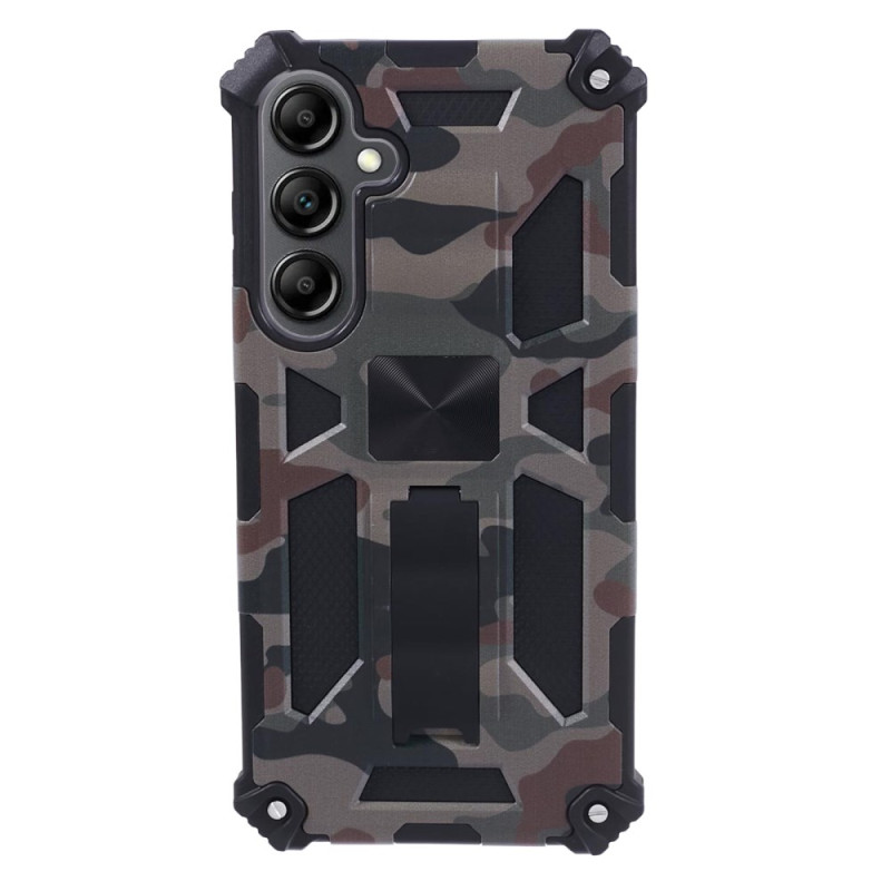 Capa para Samsung Galaxy S24 Plus 5G com suporte e padrão de camuflagem