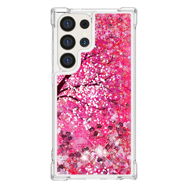 Capa para Samsung Galaxy S24 Ultra 5G Glitter Cherry Blossom