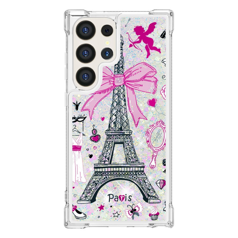 Capa para Samsung Galaxy S24 Ultra 5G Glitter Torre Eiffel