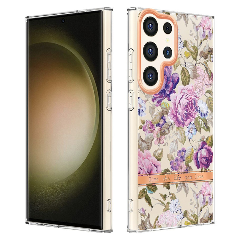 Capa para Samsung Galaxy S24 Ultra 5G com design floral