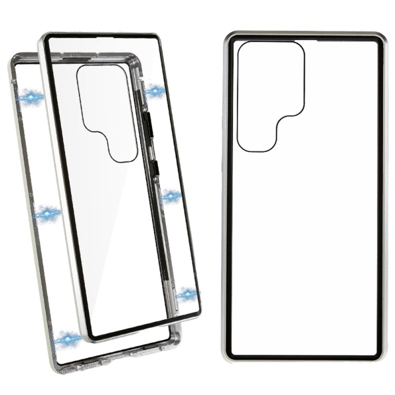 Capa de vidro temperado magnético para Samsung Galaxy S24 Ultra 5G com dupla proteção