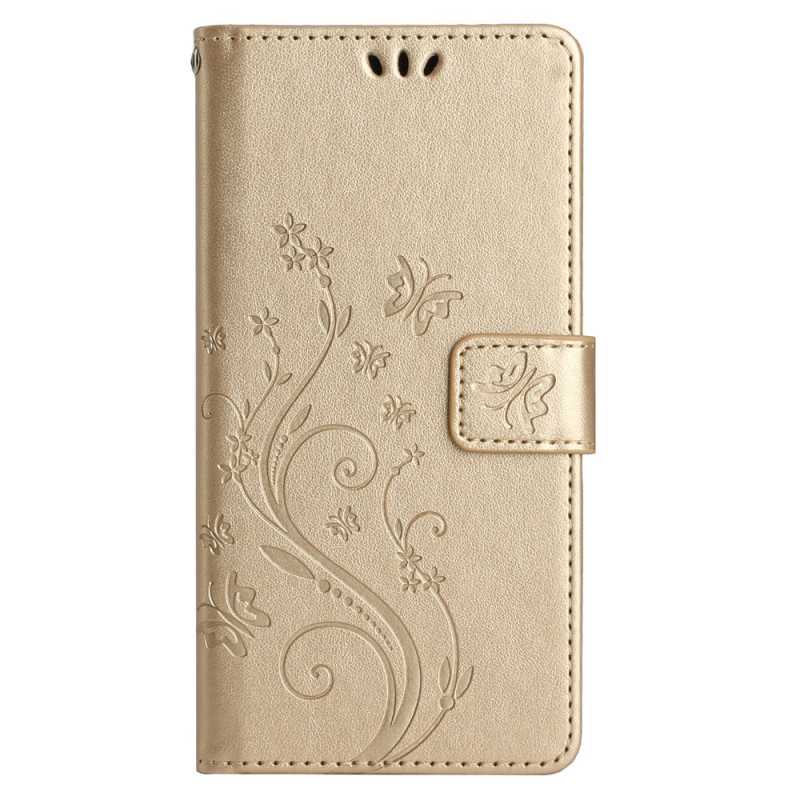 Capa Samsung Galaxy A25 5G Borboletas e flores com alça