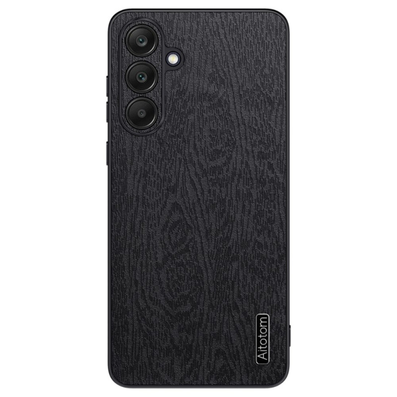Capa de couro sintético para Samsung Galaxy A25 5G Textura de madeira