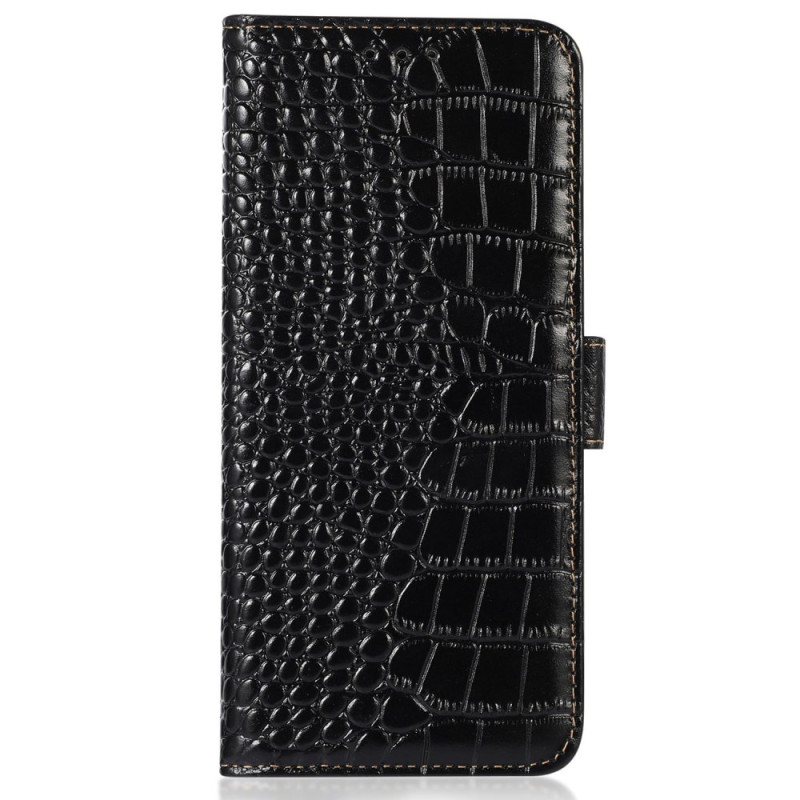 Capa para Samsung Galaxy A25 5G Textura de crocodilo Bloqueio RFID