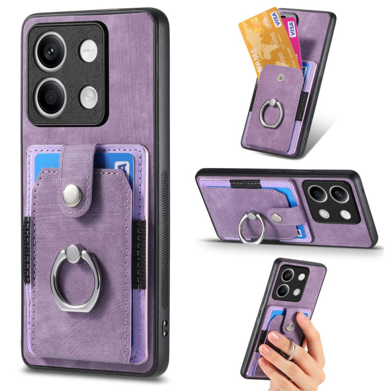 Capa para Xiaomi Redmi Note 13 5G Suporte para cartão e anel rotativo