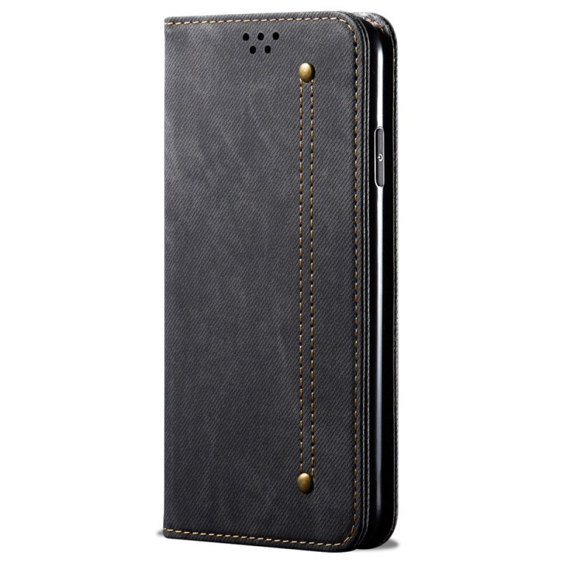 Capa Flip Cover Xiaomi Redmi Note 13 5G em tecido Jeans