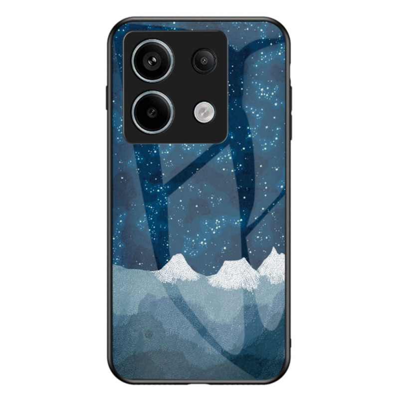 Capa Xiaomi Redmi Note 13 Pro 5G / Poco X6 5G Vidro temperado Montanhas sob o céu estrelado