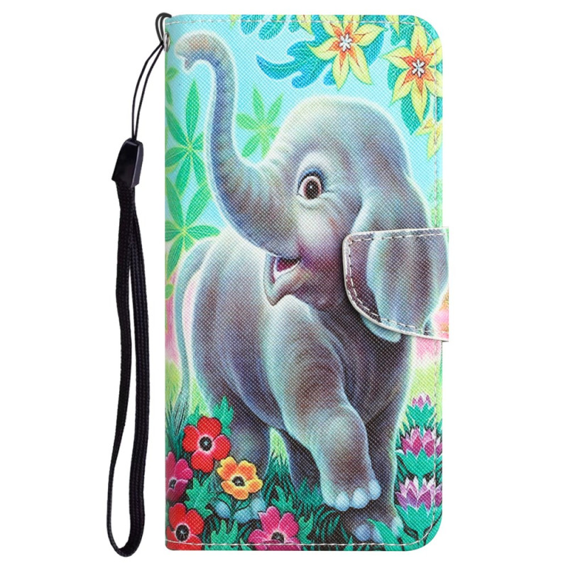 Capa com design dobrável para Samsung Galaxy A05s 4G - Elefante