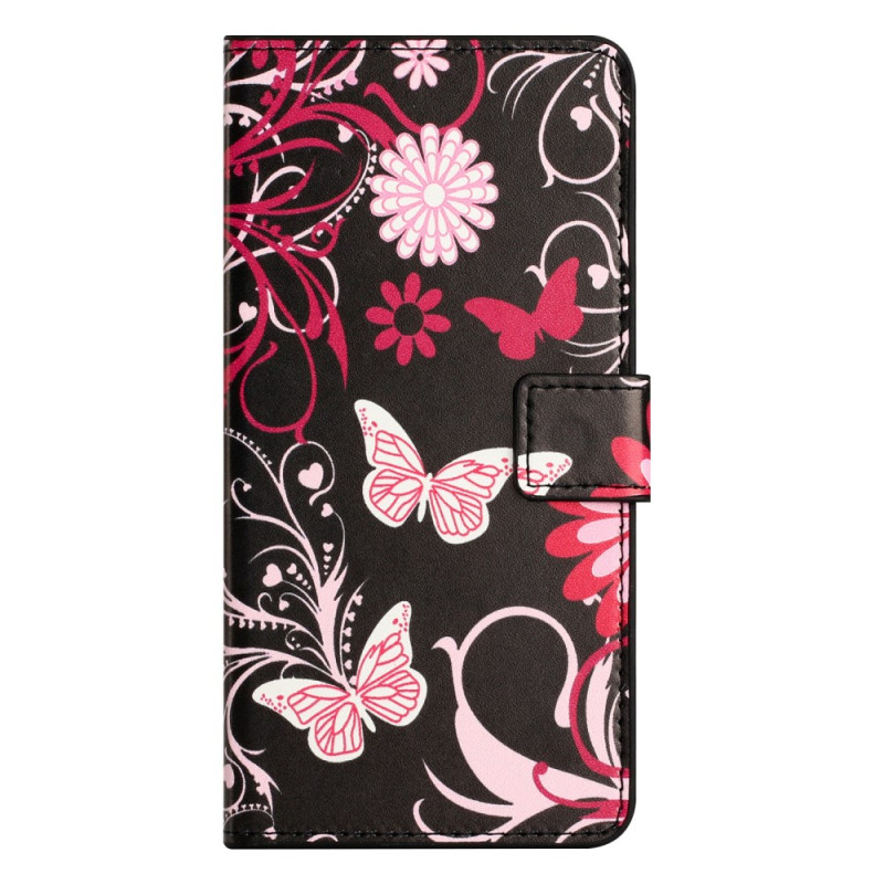 Capa Butterfly preta para Samsung Galaxy A05s