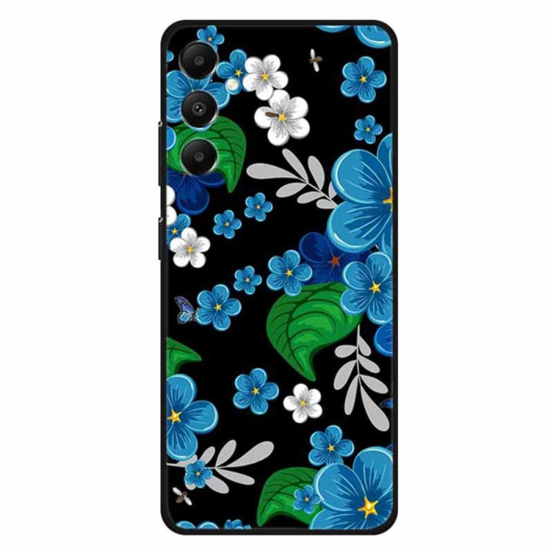 Capa flores azuis para Samsung Galaxy A05s
