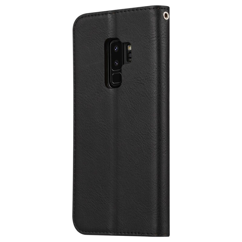 Samsung Galaxy S9 Plus Capa de cartão com capa flip de couro