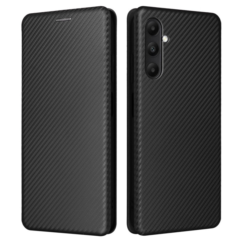 Capa Flip Cover Samsung Galaxy A05s Suporte para cartão em fibra de carbono