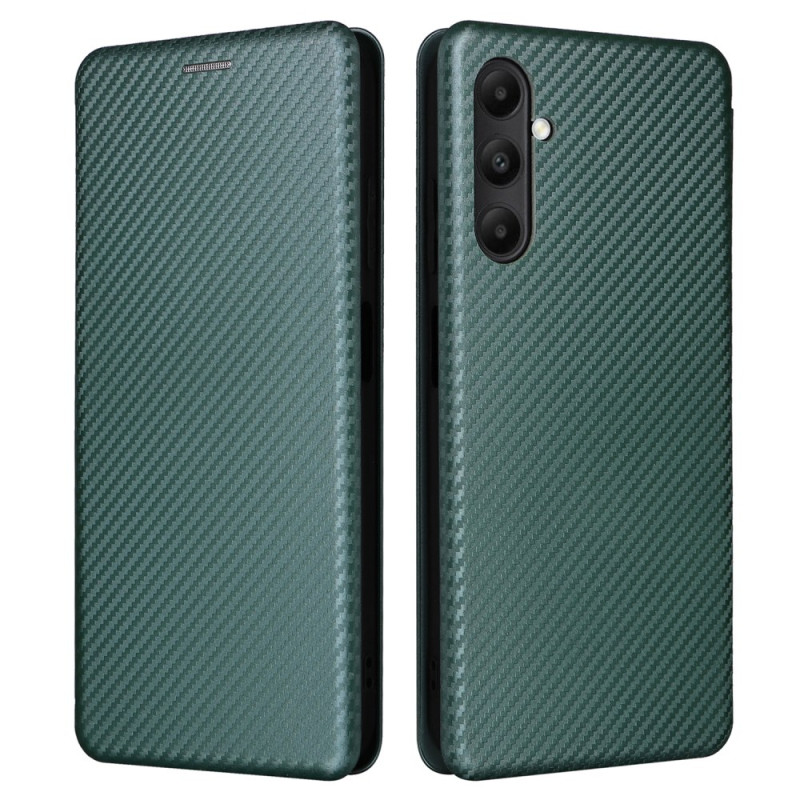 Capa Flip Cover Samsung Galaxy A05s Suporte para cartão em fibra de carbono
