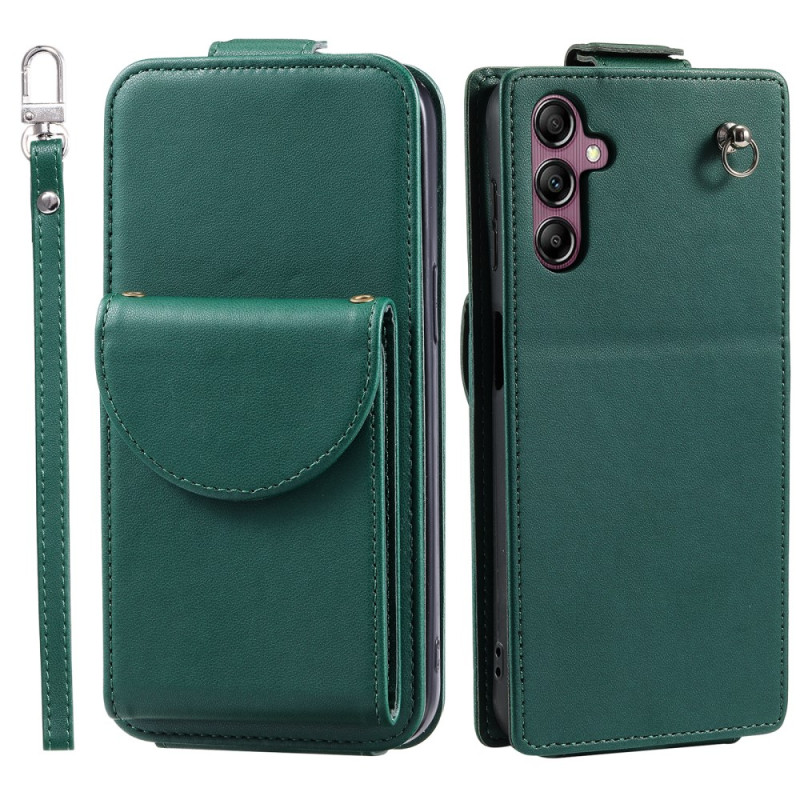 Capa Samsung Galaxy A05s Porta-cartões com aba vertical e cordão de segurança