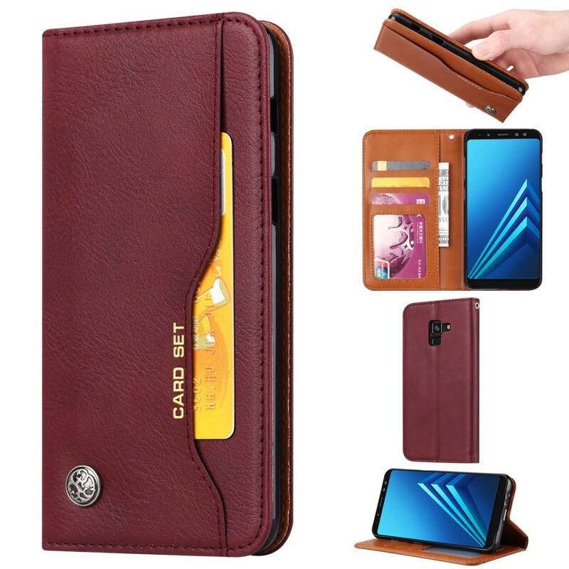 Capa Flip Cover Samsung Galaxy A8 Capa de cartão de couro