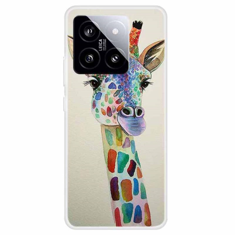Capa de girafa colorida Xiaomi 14