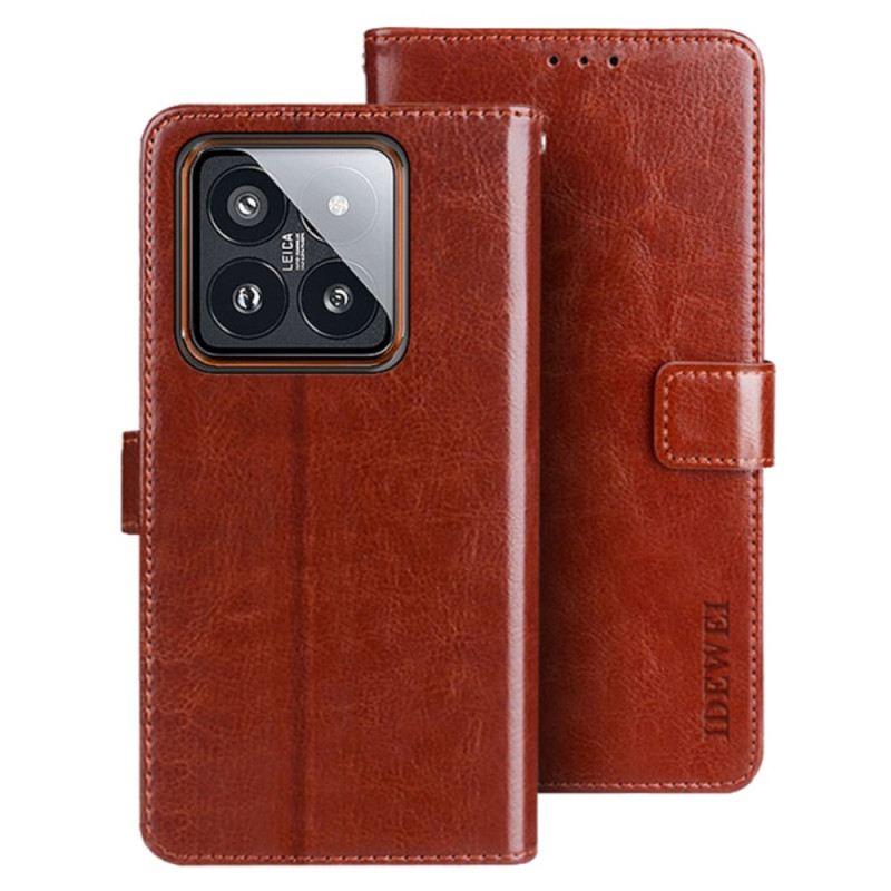 Xiaomi 14 Capa retro em pele sintética IDEWEI