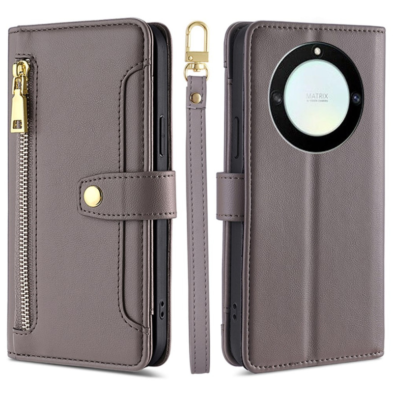 Capa para Honor Magic 5 Lite 5G / X9a com cordão de pescoço e alça de ombro