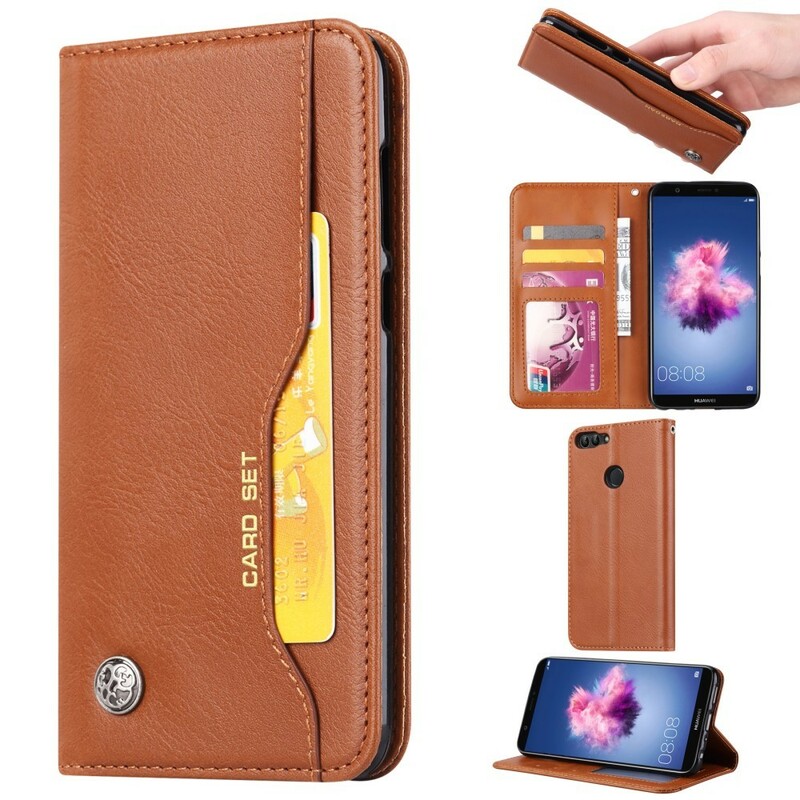Capa Flip Capa Huawei P Capa para Cartão Smart Leatherette