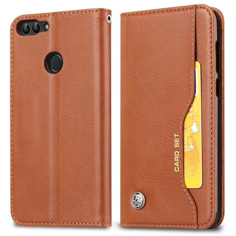 Capa Flip Capa Huawei P Capa para Cartão Smart Leatherette