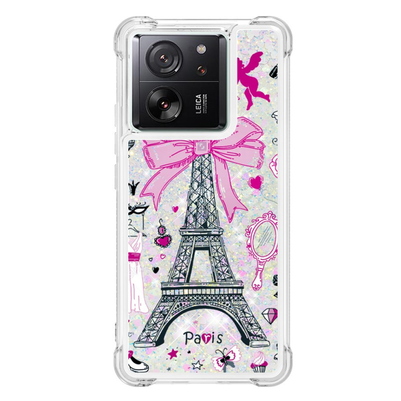 Capa para Xiaomi 13T / 13T Pro Glitter Torre Eiffel