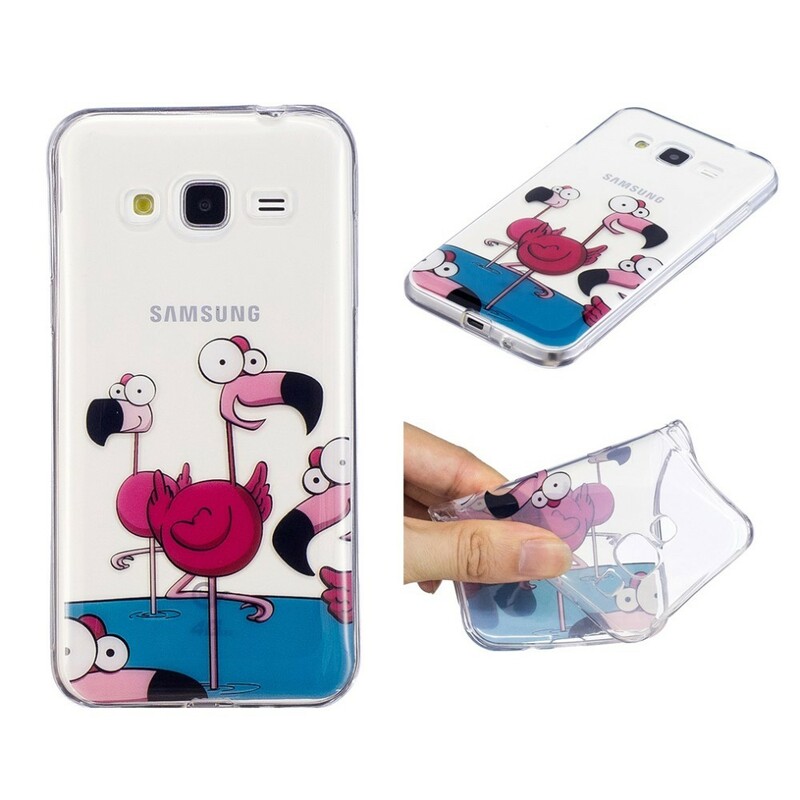Samsung Galaxy J3 2016 Capa de Flamingos Cor-de-Rosa Engraçado