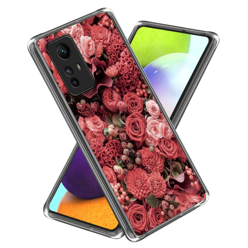 Capa para Xiaomi Redmi Note 12S Flores vermelhas